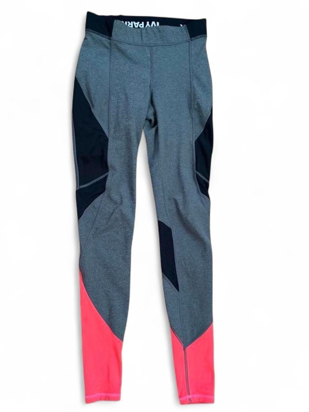 IVY PARK Beyoncé Topshop Colorblock Activewear Leggings Grey Coral Pink XXS Gym